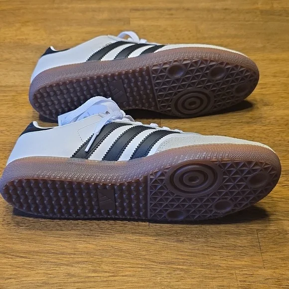 Adidas Samba White and Black Leather Classic Sneakers 8M 9W NWT (IH6001) - Picture 8 of 11